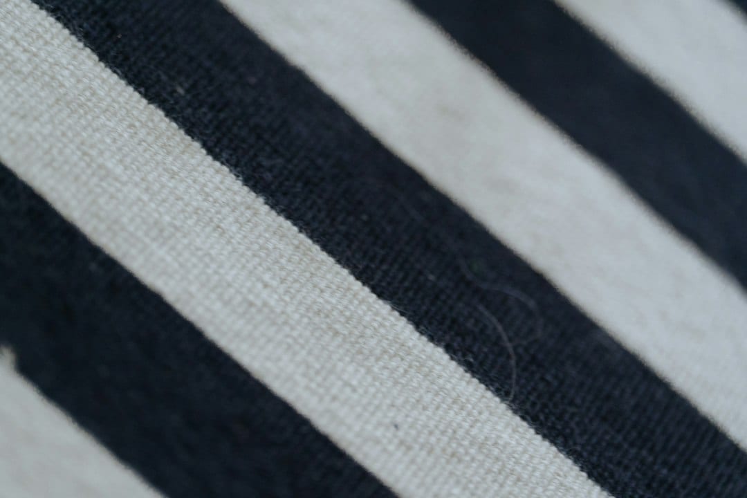 Stripe Fission collection - stripe fabric detail showing cotton twill texture