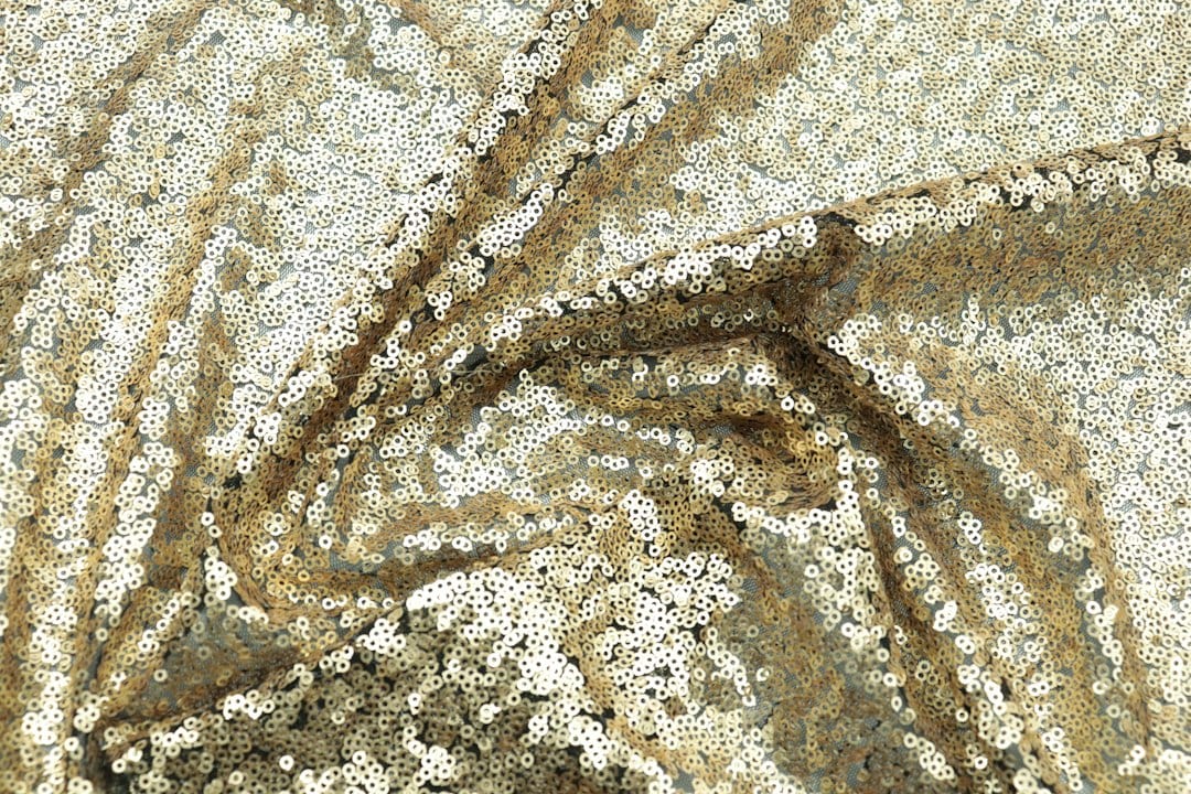 Daytime Fireworks collection - metallic brocade and sequin fabric detail