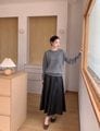 SXYSC01914# New Autumn/Winter Heavy Beaded Cashmere Knit Top