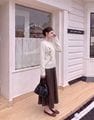 SXYSC02005# Autumn/Winter New Cashmere Wool Silk Blend Round Neck Heavy Beaded Knit Sweater