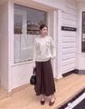 SXYSC02005# Autumn/Winter New Cashmere Wool Silk Blend Round Neck Heavy Beaded Knit Sweater