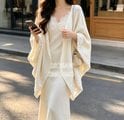 ZBMLX036#秋冬上新V 领蕾丝吊带长裙